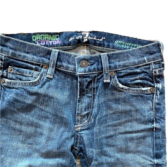 7 For All Mankind Size 23 Super Skinny Organic Cotton Jeans - Picture 3 of 6